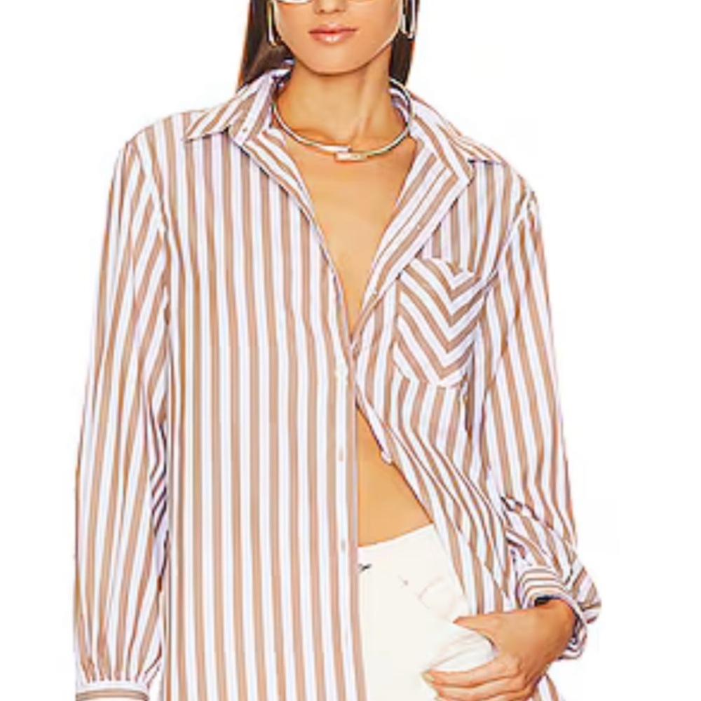 Maxine Button Down Shirt
Rag & Bone

Color: Brown Stripe
Size: S